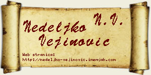Nedeljko Vejinović vizit kartica